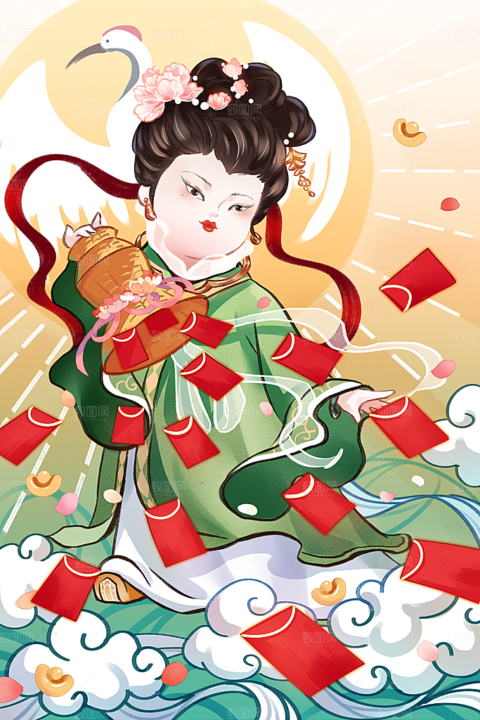 国潮风插画设计图