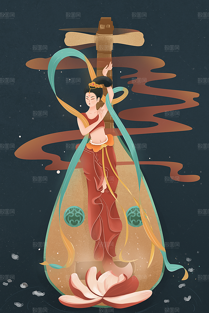 国潮风插画设计图