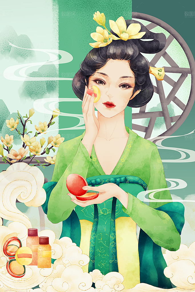 国潮风插画设计图