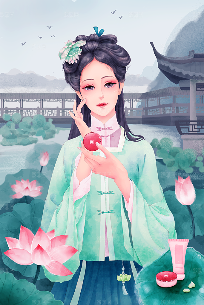国潮风插画设计图