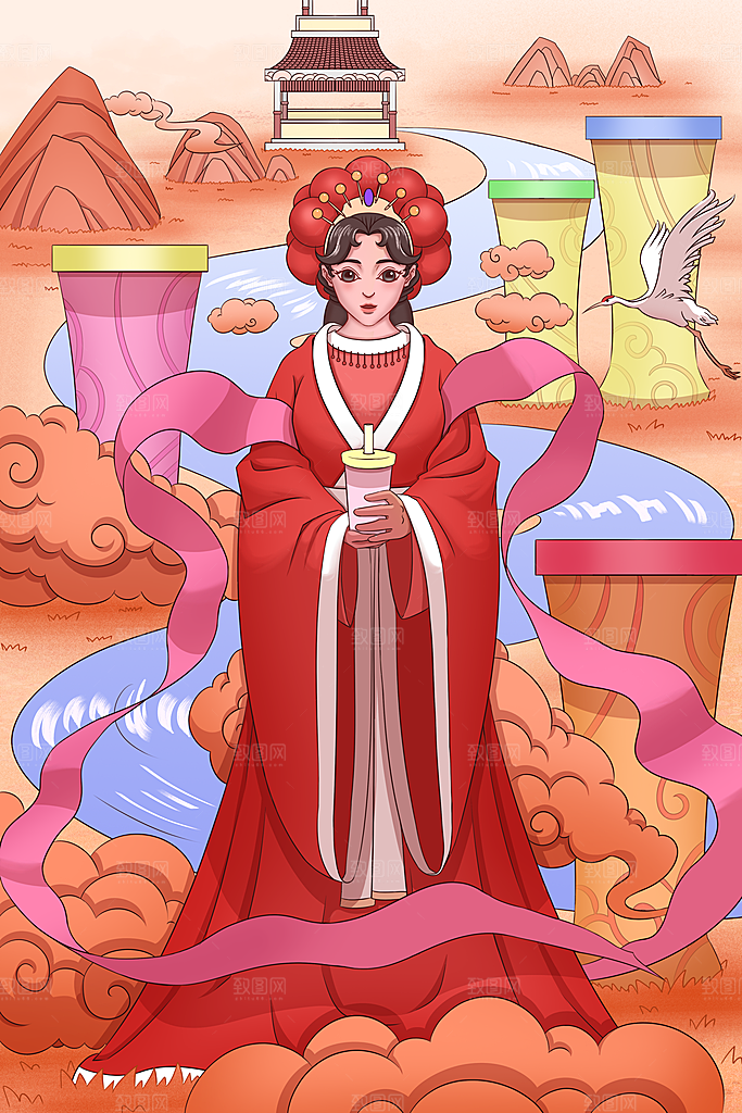 国潮风插画设计图