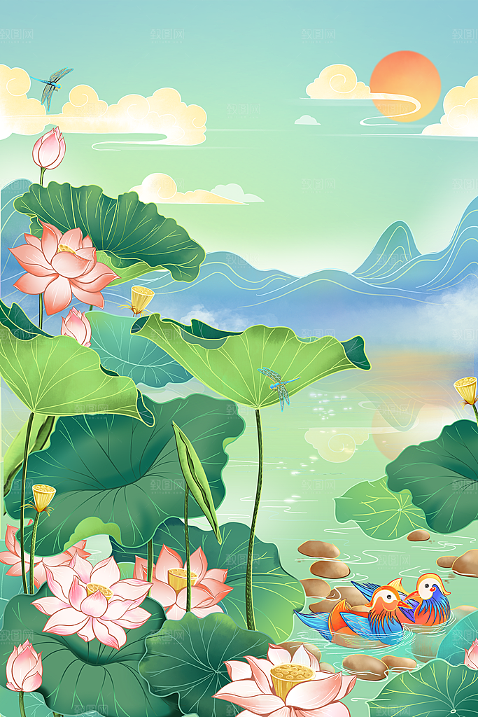 国潮风插画设计图
