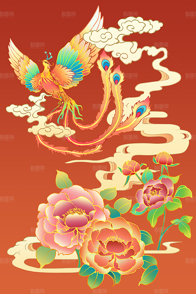 国潮风插画设计图