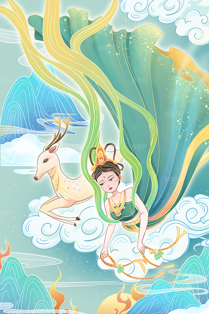 国潮风插画设计图