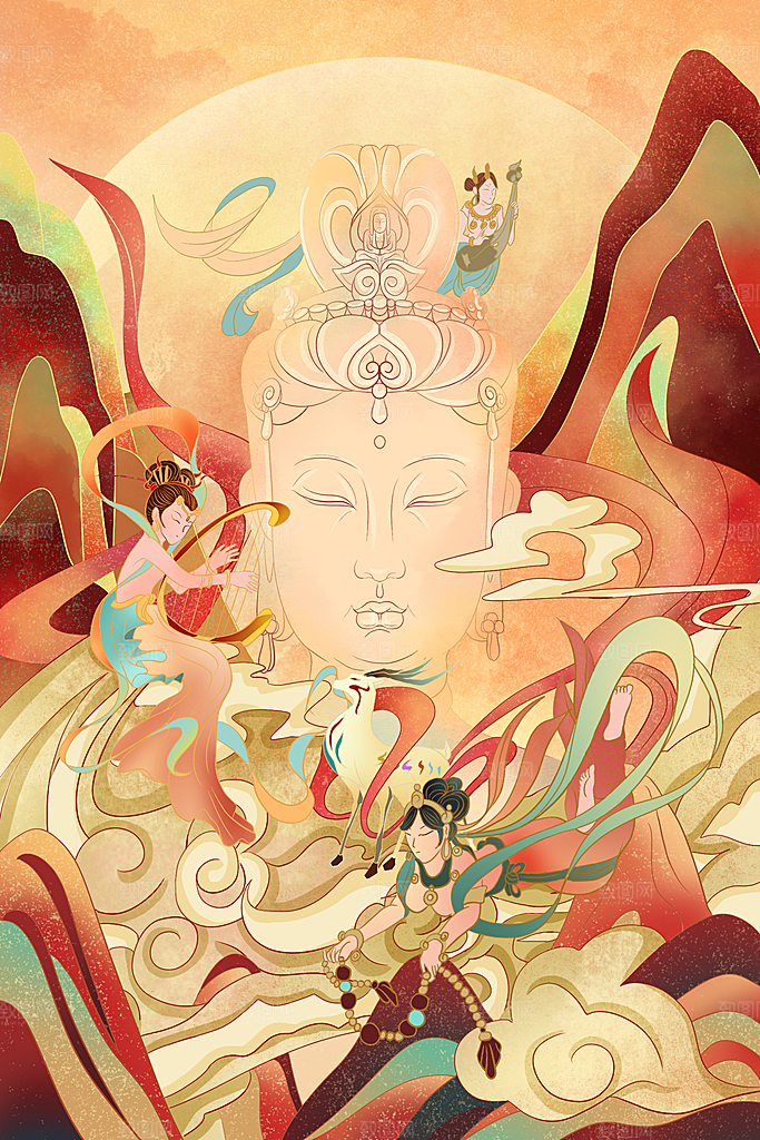 国潮风插画设计图