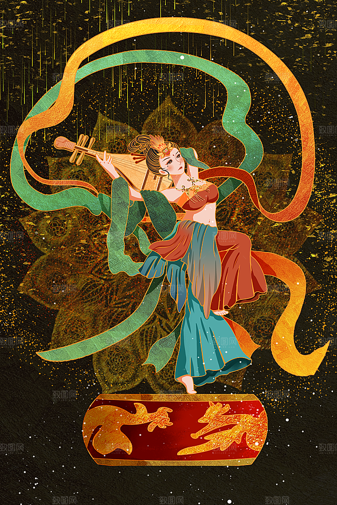 国潮风插画设计图
