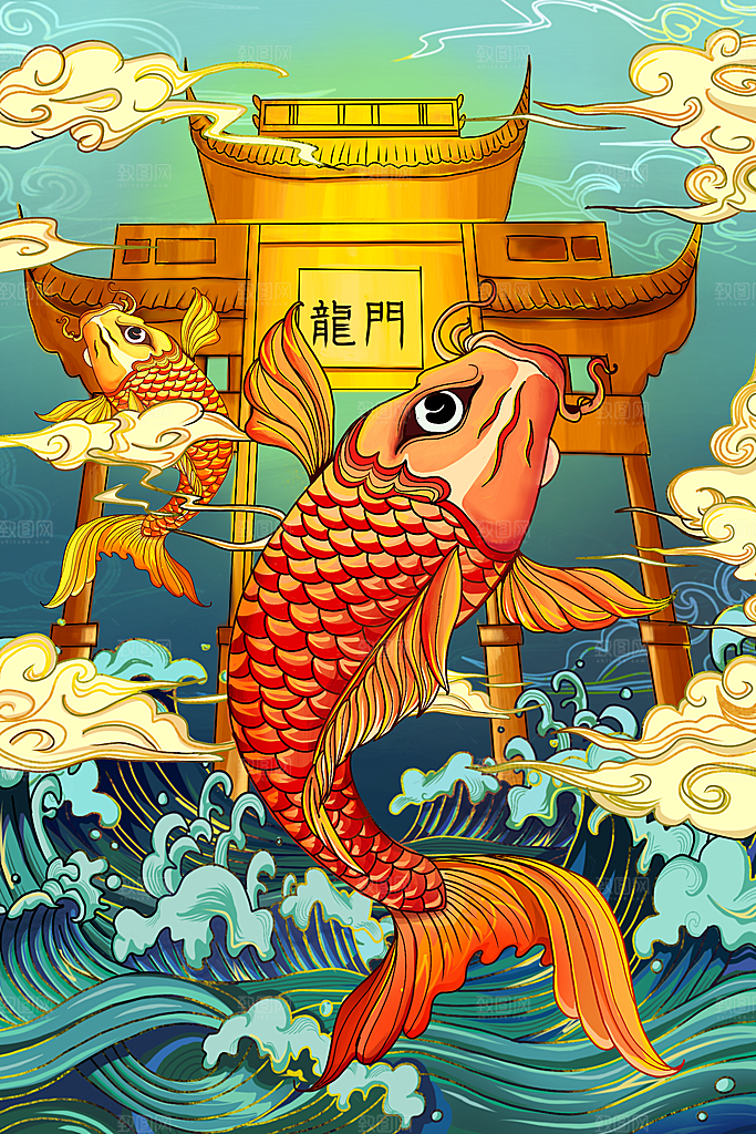 国潮风插画设计图