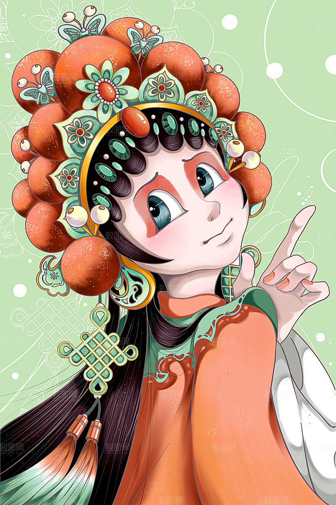 国潮风插画设计图