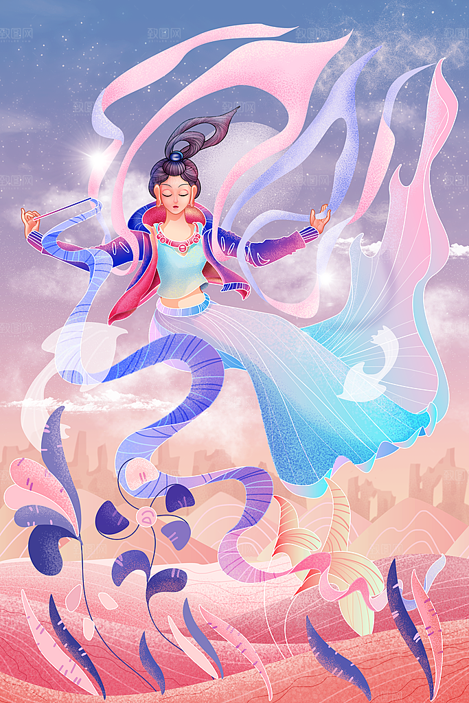 国潮风插画设计图
