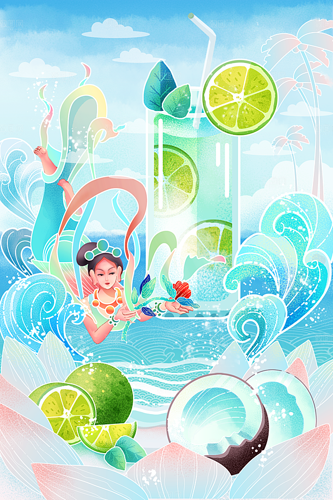 国潮风插画设计图