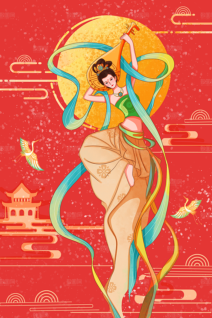 国潮风插画设计图