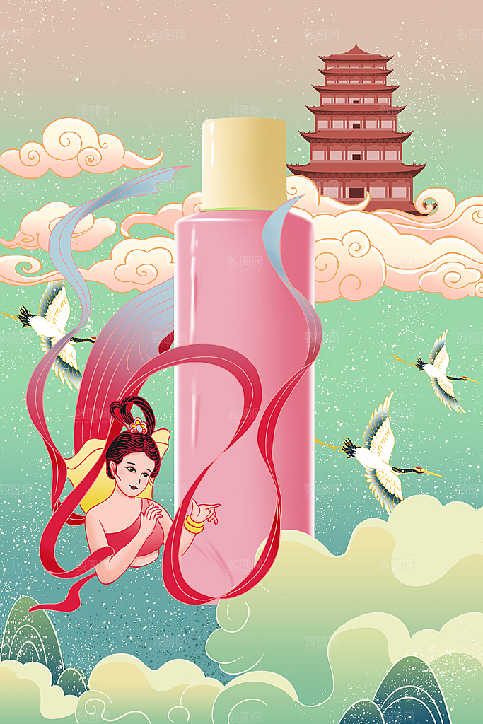 国潮风插画设计图