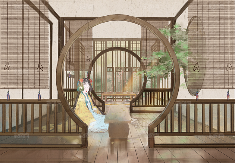 国潮风插画设计图