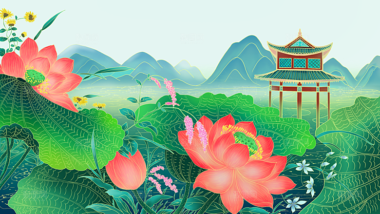 国潮风插画设计图