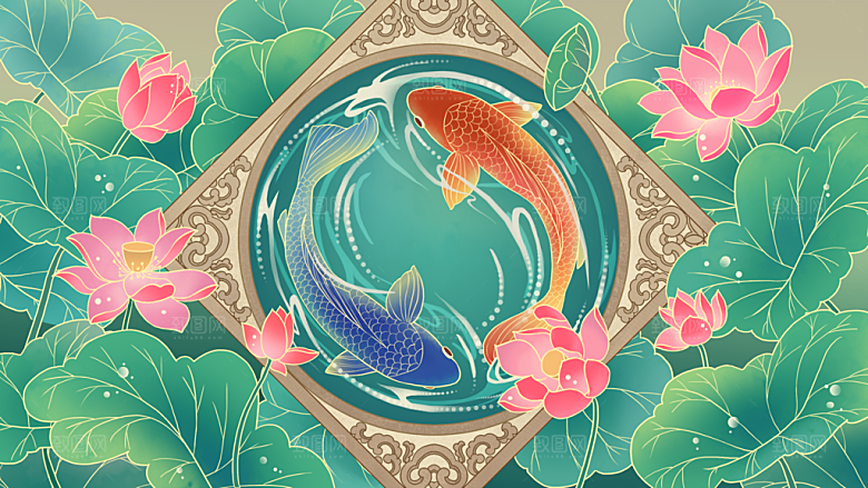 国潮风插画设计图