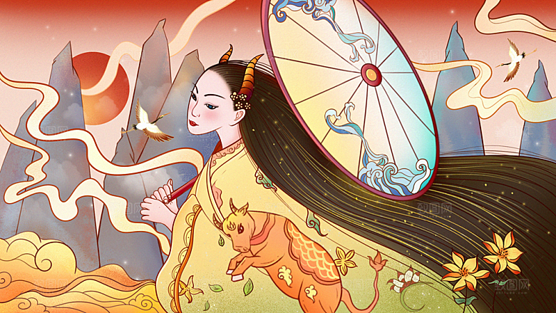 国潮风插画设计图