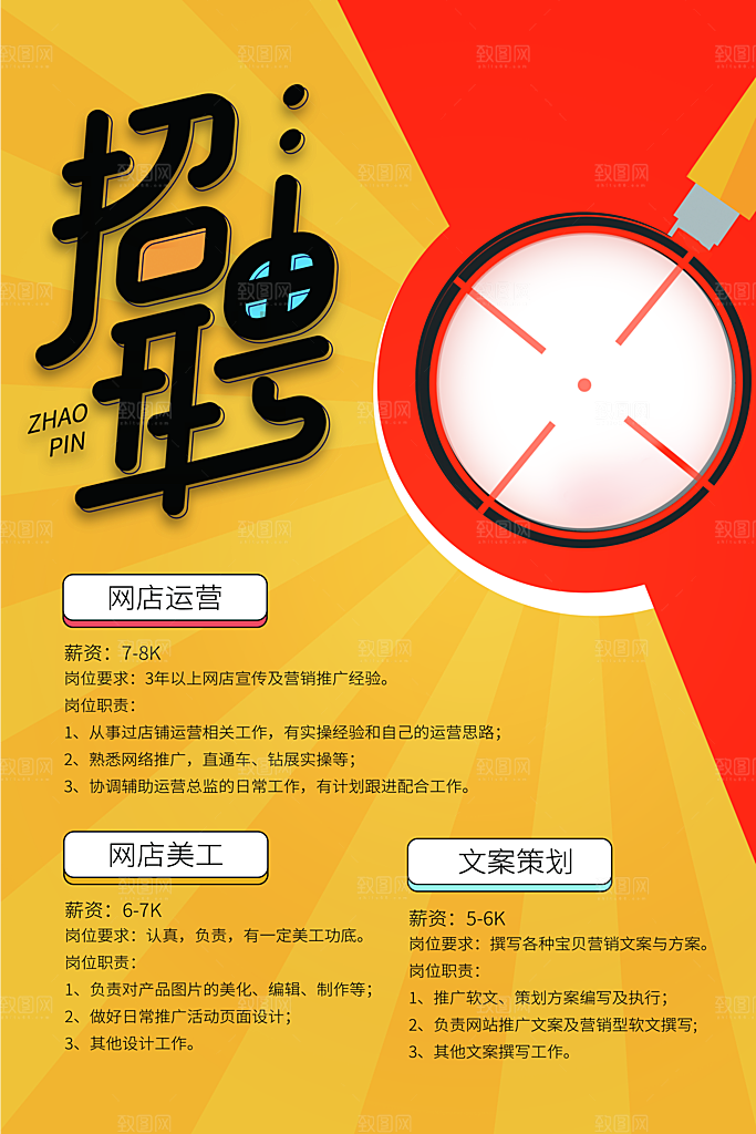招聘海报素材PSD源文件
