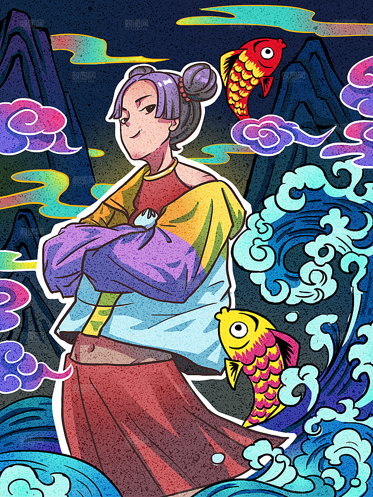 国潮风插画设计图