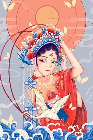 国潮风插画设计图