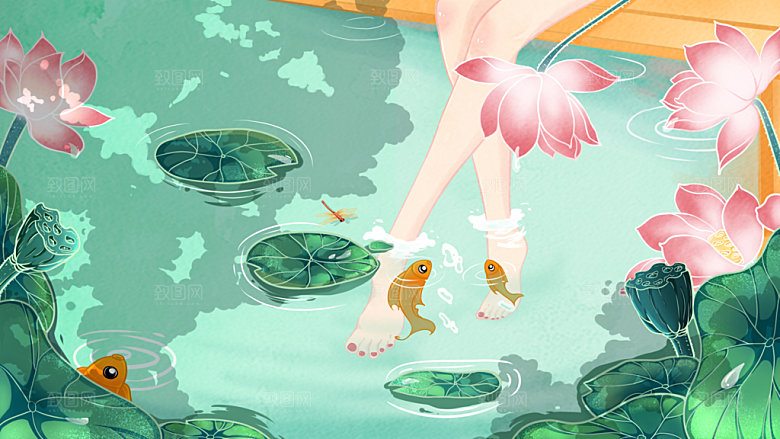 国潮风插画设计图