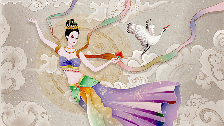 国潮风插画设计图
