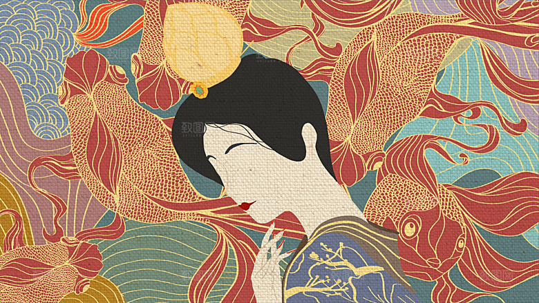 国潮风插画设计图