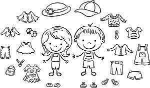 卡通可爱六一儿童节手绘插画素材