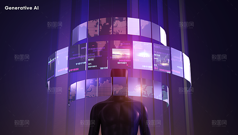 AI人工智能展板背景banner