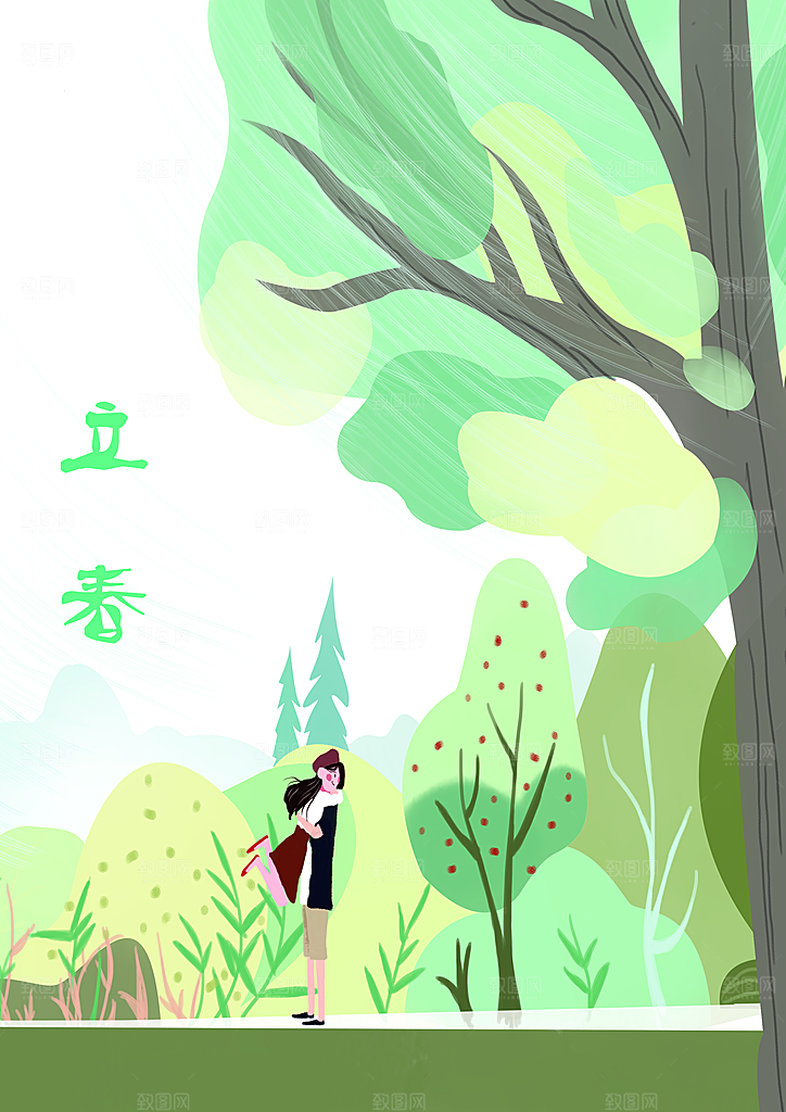 二十四节气插画设计图