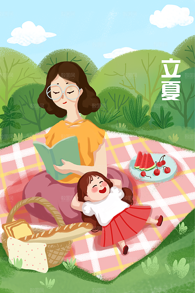 二十四节气插画设计图