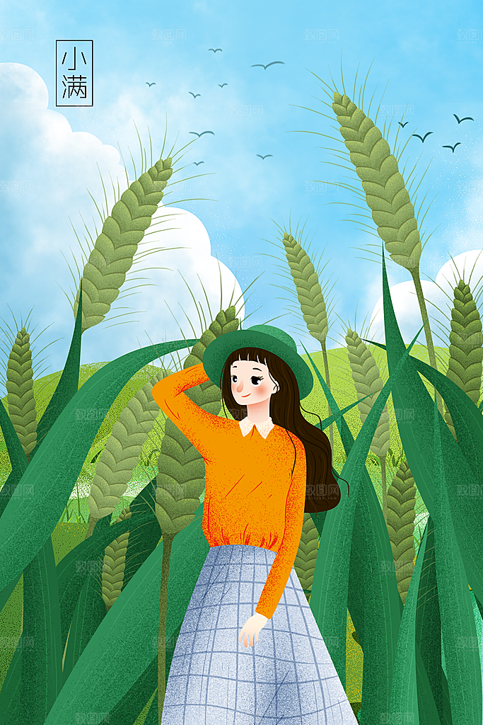 二十四节气插画设计图