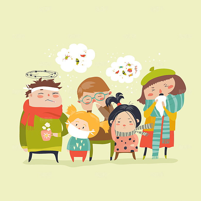 可爱卡通手绘插画