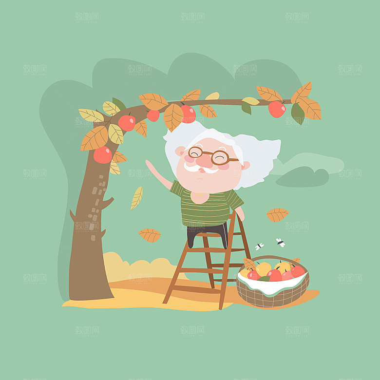 可爱卡通手绘插画