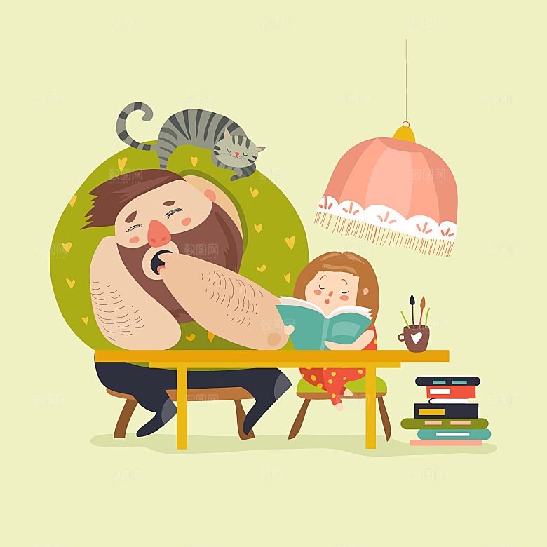 可爱卡通手绘插画
