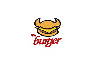 牛肉汉堡快餐标志logo设计