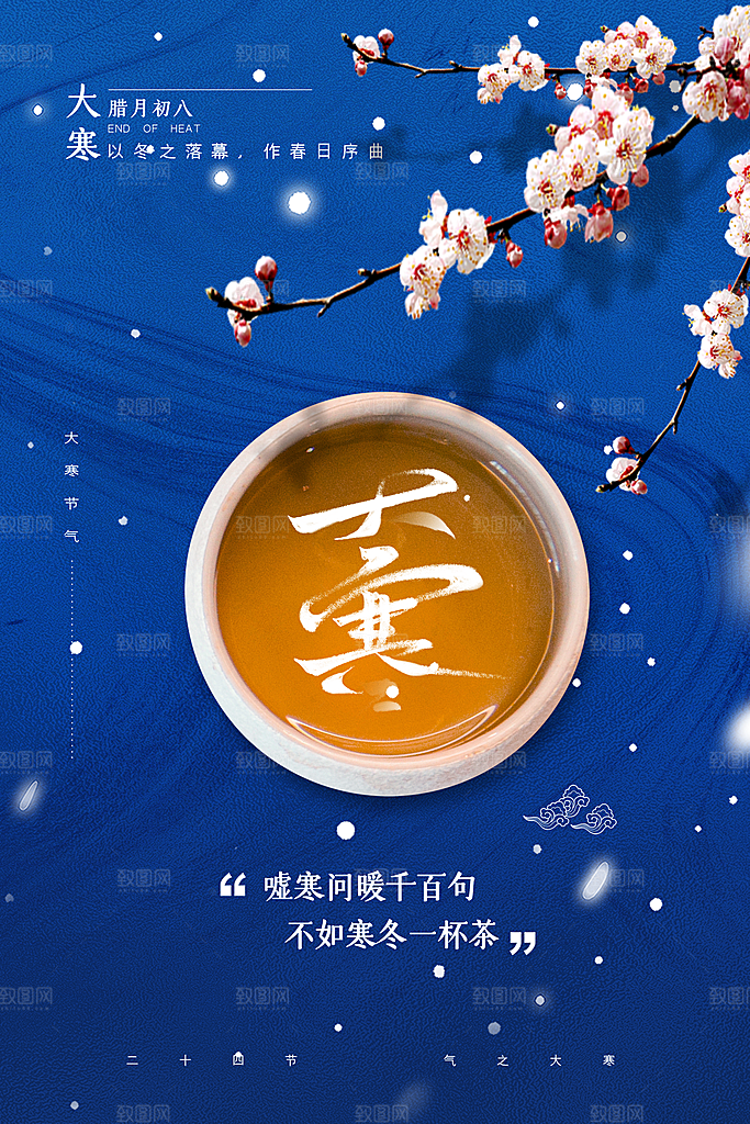 大气大寒节气宣传海报