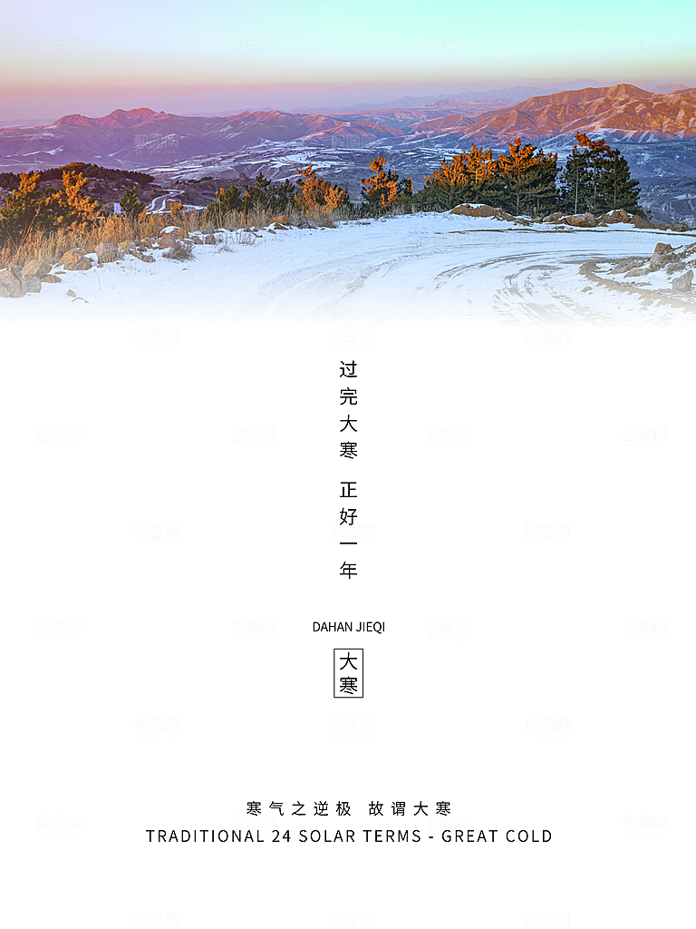 高级大寒节气宣传海报