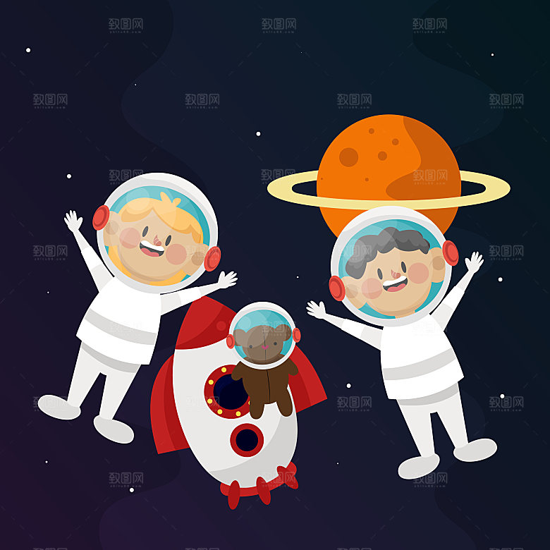 宇宙星空插画设计图