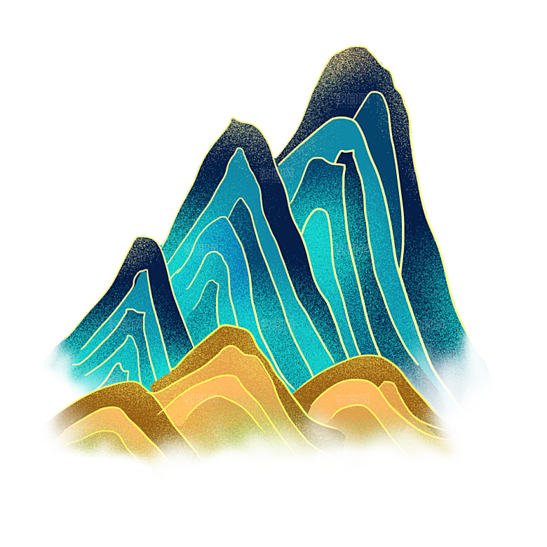 国风传统古典中式山水插画