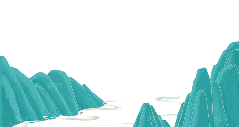 国风传统古典中式山水插画