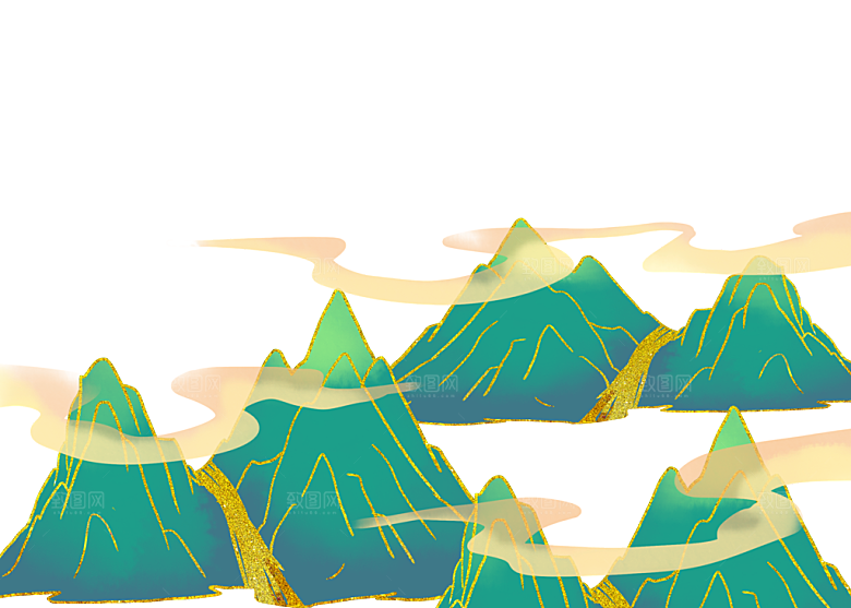 国风传统古典中式山水插画