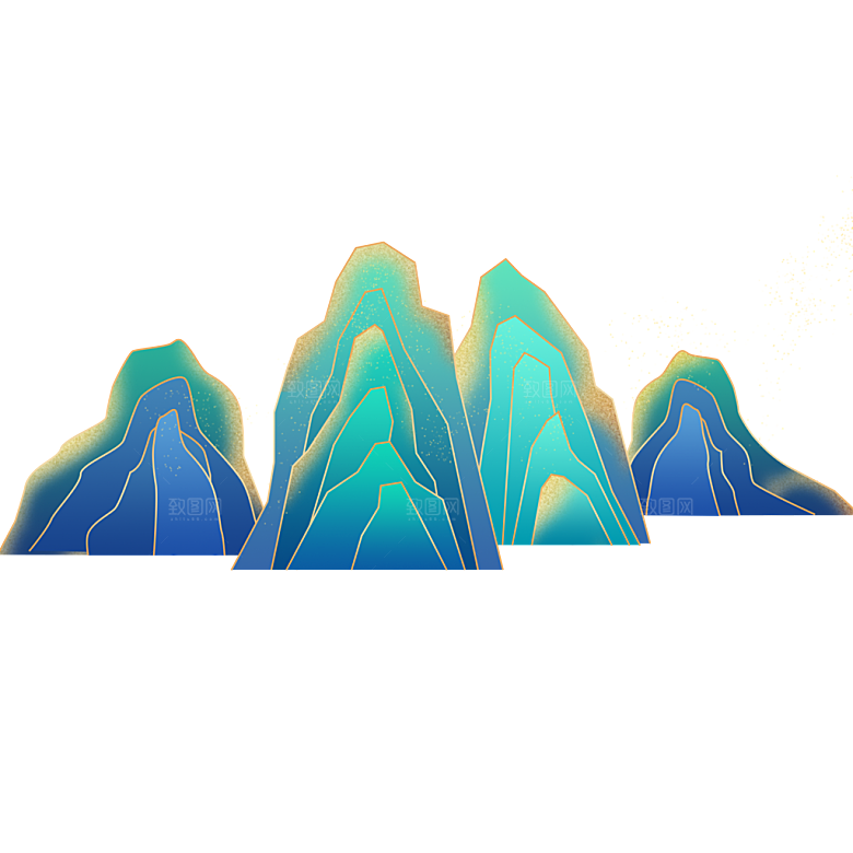 国风传统古典中式山水插画