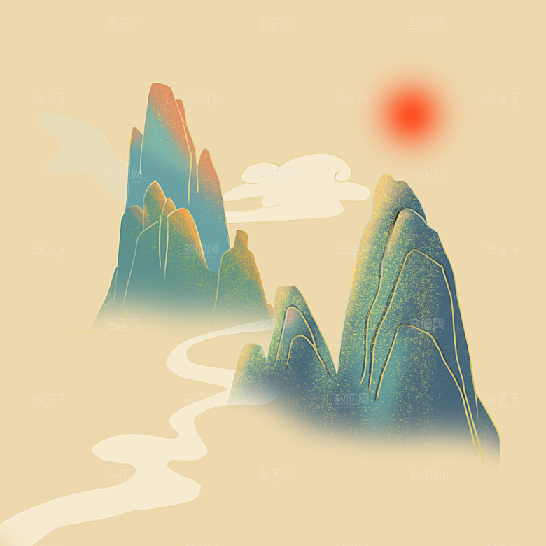 中国风国潮手绘插画