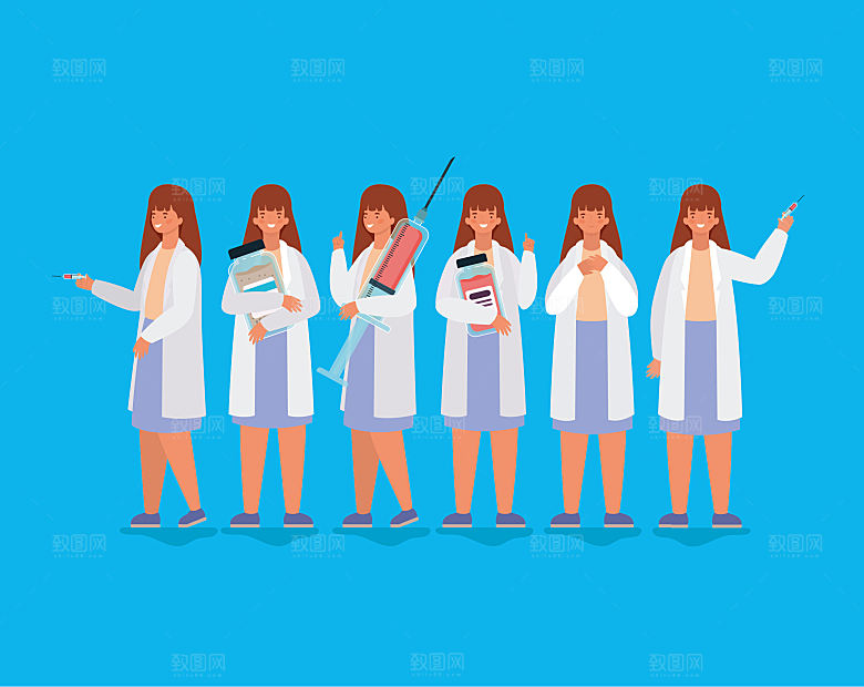 医学医疗医院健康插画图