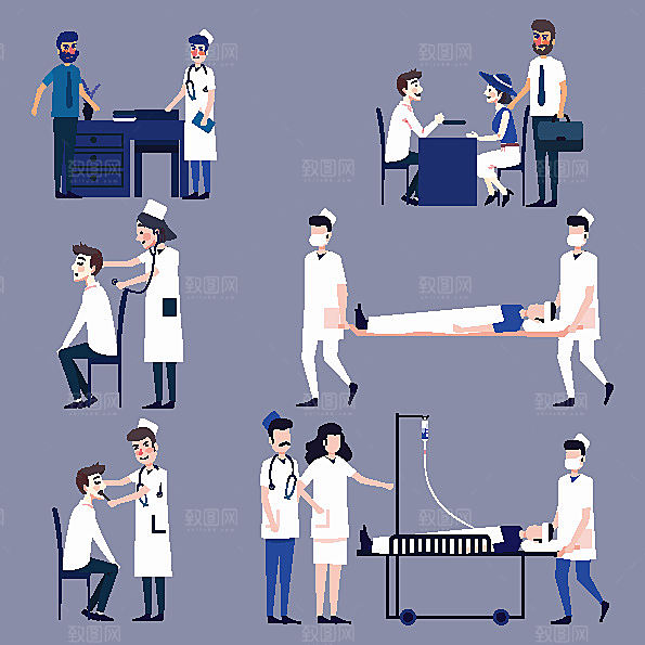 医学医疗医院健康插画图