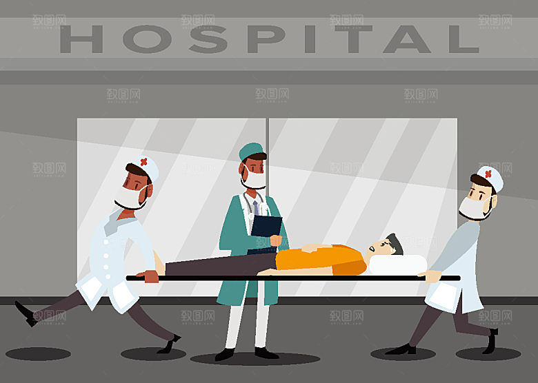 医学医疗医院健康插画图