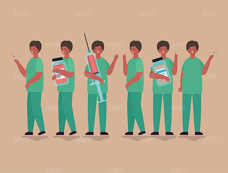 医学医疗医院健康插画图