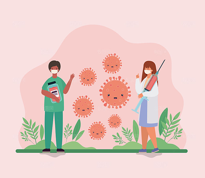 医学医疗医院健康插画图