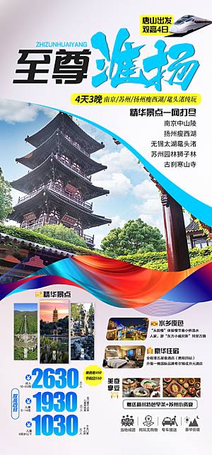 国内淮阳旅行旅游手机海报