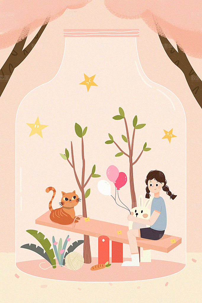 六一儿童节卡通插画